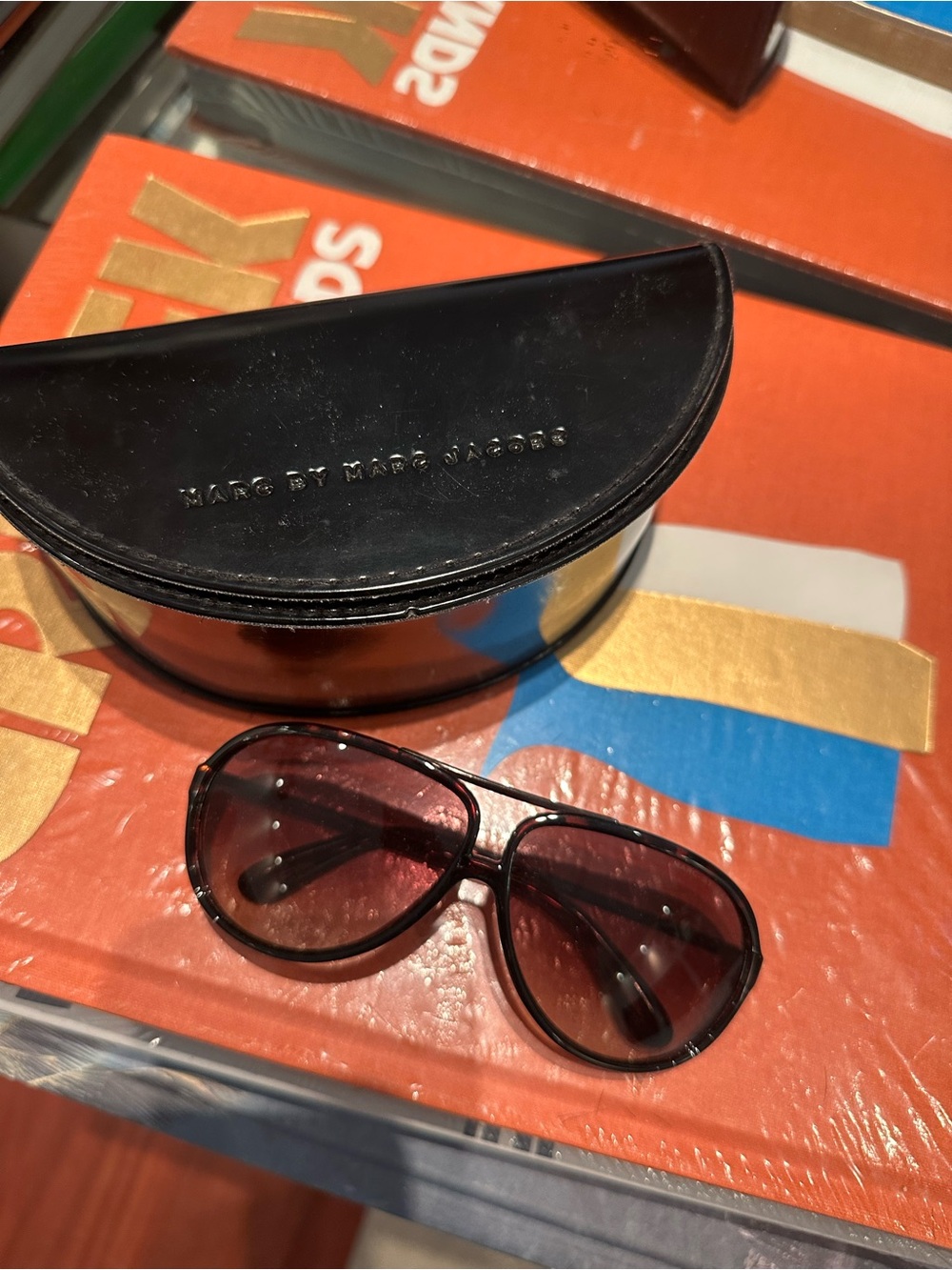 Marc by Marc Jacobs Black Frame Sunglasses with Dark Gradient Lenses